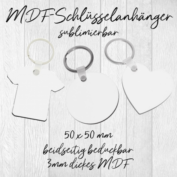 MDF-Schlüsselanhänger